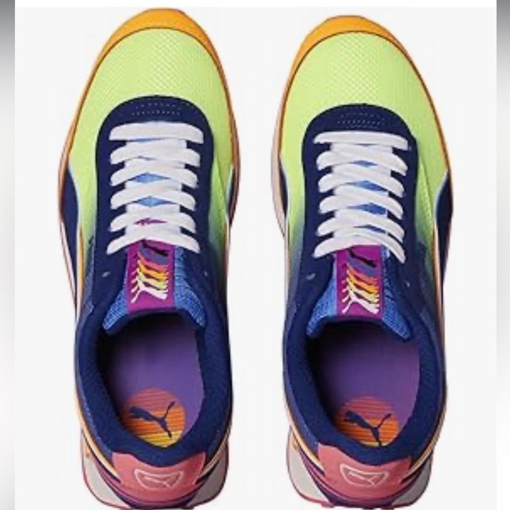 PUMA Future Rider Sunset Lace Up Casual Shoes - Yellow 7